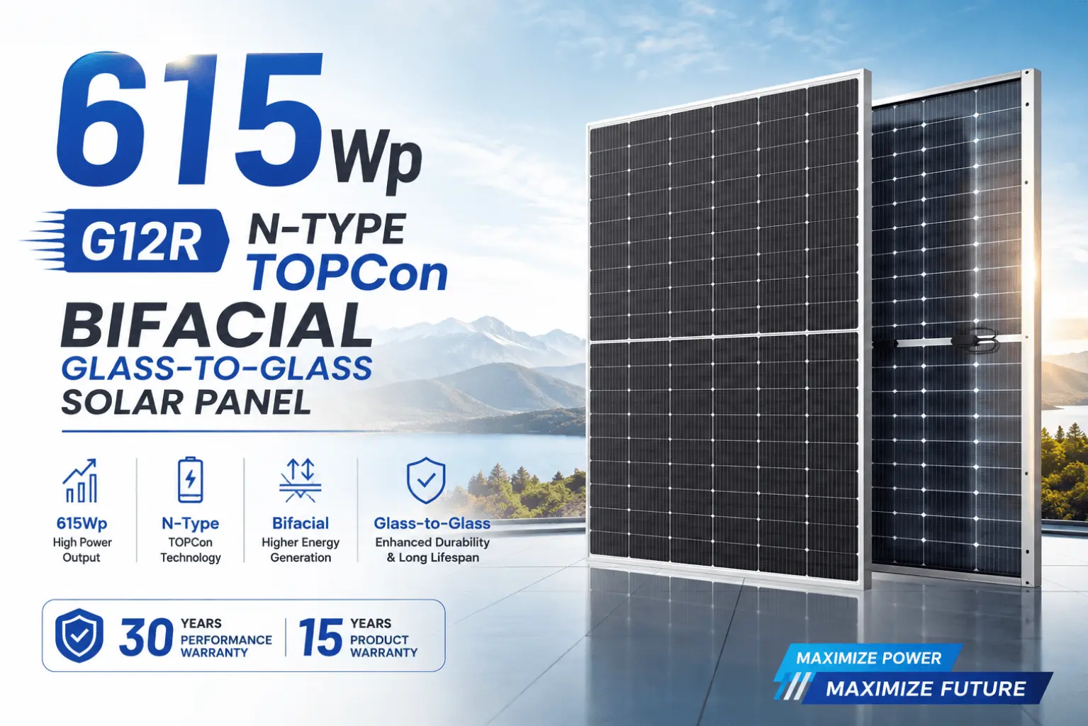 615Wp G12R N-Type Solar Energy